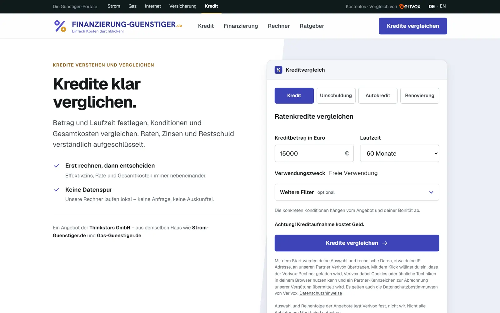 Vergleichsportal finanzierung-guenstiger.de