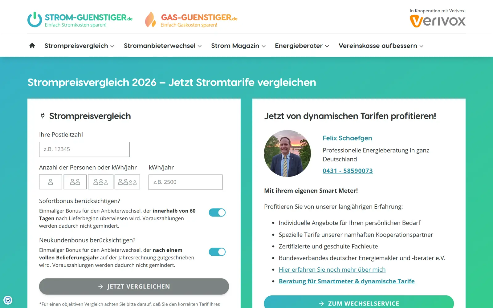Vergleichsportal strom-guenstiger.de